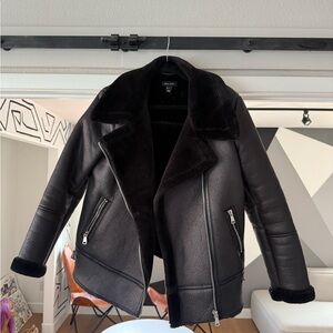 Black Shearling Women's Jacket